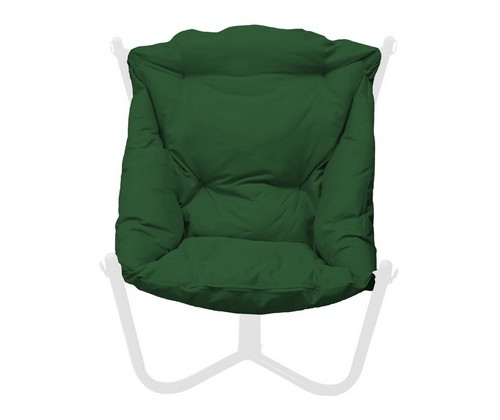 Кресло Чил (белое основание, зеленая подушка)