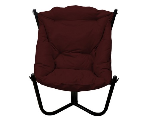 Кресло Чил (черное основание, бордовая подушка)