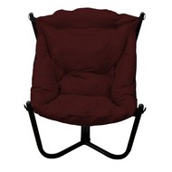 Кресло Чил (черное основание, бордовая подушка)