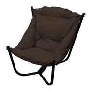 Кресло Чил (черное основание, коричневая подушка)