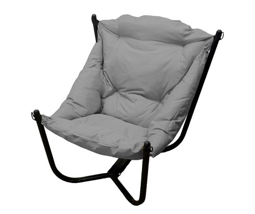 Кресло Чил (черное основание, серая подушка)