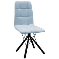 Стул Леон паутинка (голубой/черные ножки)