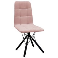 Стул Леон паутинка (пудровый/черные ножки)