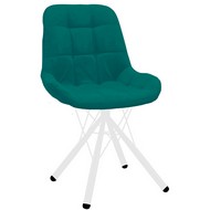 Стул Лира паутинка (аквамарин/белые ножки)