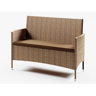 Плетеный диван из иск.ротанга Анкор (wood)