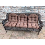 Диван 3-местный из искусственного ротанга Мэдисон (Madison) Коричневый
