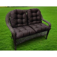 Двухместный диван из искусственного ротанга Мэдисон Нью (Medison New) с подушками (dark brown)