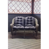 Двухместный диван из искусственного ротанга Мэдисон с подушкой на сиденье и спинку