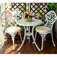 Кофейный комплект из литого алюминия Листья (Leaves) White