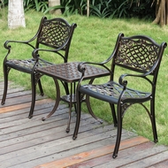 Кофейный набор из литого алюминия столик Вилла и 2 кресла Лион-3 (бронза)