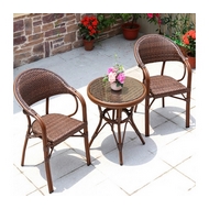 Кофейный комплект стол из иск.ротанга D60 Бамбук (Bamboo) и 2 кресла Бамбук-2 (Bamboo-2)