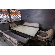 Комплект мебели из искусственного ротанга Family set Кросс Мэдисон 2 дивана и 2 кресла с подушками на сидение