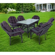 Комплект плетеной мебели из ротанга стол Мэдисон (Medison) и 6 кресел