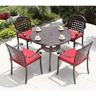 Комплект мебели из литого алюминия стол Палм (Palm) D100 и 4 кресла Вулкан (Volcano)