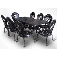 Комплект мебели из литого алюминия стол Вулкан-2 (175х90) и 8 кресел Финляндия-4
