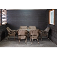 Обеденная группа Мэдисон с овальным столом и 6 кресел без подушек