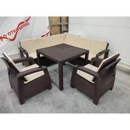 Обеденная группа под иск.ротанг Yalta Premium large set Chocolate