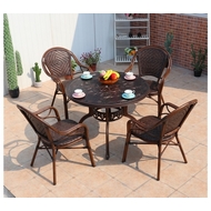 Обеденная группа из иск.ротанга стол Палм и 4 кресла Бамбук-1