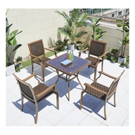 Обеденная группа стол из иск.ротанга 70х70 Бамбук (Bamboo) и 4 кресла Бамбук-3 (Bamboo-3)