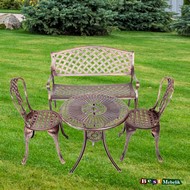 Обеденный набор мебели для кафе Романс и Скамейка Жасмин