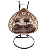 Плетеное подвесное кресло МД-1028 duble beige