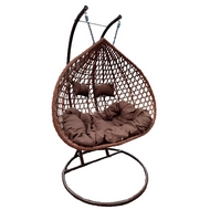 Плетеное подвесное кресло МД-1028 duble braun