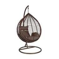 Плетеное подвесное кресло МД-203BB коричневый каркас