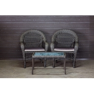 Садовый комплект из искусственного ротанга Мэдисон Нью Balcony set с прямоугольным столиком с подушками на сиденье