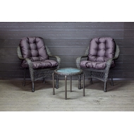 Садовый комплект из искусственного ротанга Мэдисон Нью Balcony set с круглым столиком с подушками на сиденье и спинку