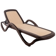 Шезлонг Клеопатра с тканью (Cleopatra Textile) шоколадно-бежевый