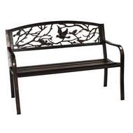 Скамейка из стали Птицы (Bird) black