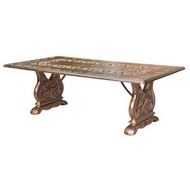 Стол из литого алюминия Сандаловое дерево (Sandlwood) 110х210