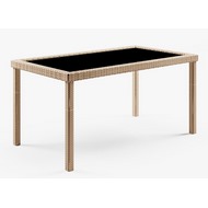 Плетеный стол из иск.ротанга Милан (wood)