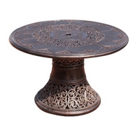 Стол из литого алюминия Сандаловое дерево (Sandlwood) D118