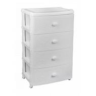 Комод широкий Флоран 4-х секционный белый