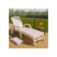 Шезлонг складной под искусственный ротанг Канди (Kandy) серый