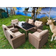 Обеденная группа на 6 персон Сантьяго (7 предметов) Brown