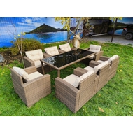 Обеденная группа на 8 персон Сантьяго (9 предметов) Brown