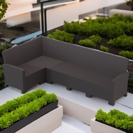 Угловой диван под ротанг Калифорния (California) 240х136 см без подушек