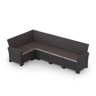 Угловой диван под ротанг Калифорния (California) 240х136 см с подушками