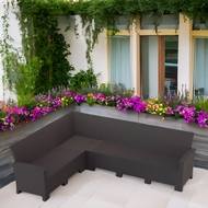 Угловой диван под ротанг Калифорния (California) 240х188 см без подушек