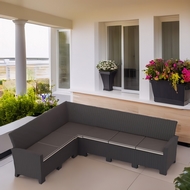 Угловой диван под ротанг Калифорния (California) 240х188 см с подушками