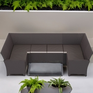 Диван П-образный Калифорния (California) 136х264х136 см на 6 мест с подушками на сиденье