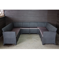 Диван П-образный Калифорния (California) 236х264х239 см на 10 мест с подушками на сиденье