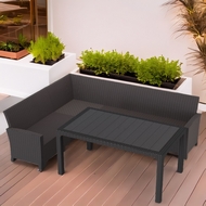 Комплект мебели под ротанг Калифорния (California) с угловым диваном 240х188 см без подушек, со столом 165х95 см