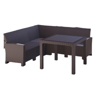 Комплект мебели под ротанг Калифорния (California) с угловым диваном 240х188 см без подушек, со столом 95х95 см