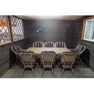 Обеденная группа из искусственного ротанга Кросс Мэдисон (Medison) на 8 персон с подушками на сиденье и спинку