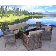 Обеденная группа из искусственного ротанга Сантьяго и два кресла Анкор