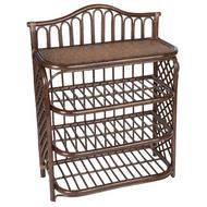 Этажерка-обувница 9-24 (натуральный ротанг, коричневый)