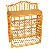 Этажерка-обувница 9-24 (натуральный ротанг, коньячный)